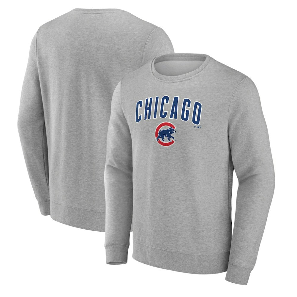 Chicago Cubs Team Lockup Sweatshirt Gray
