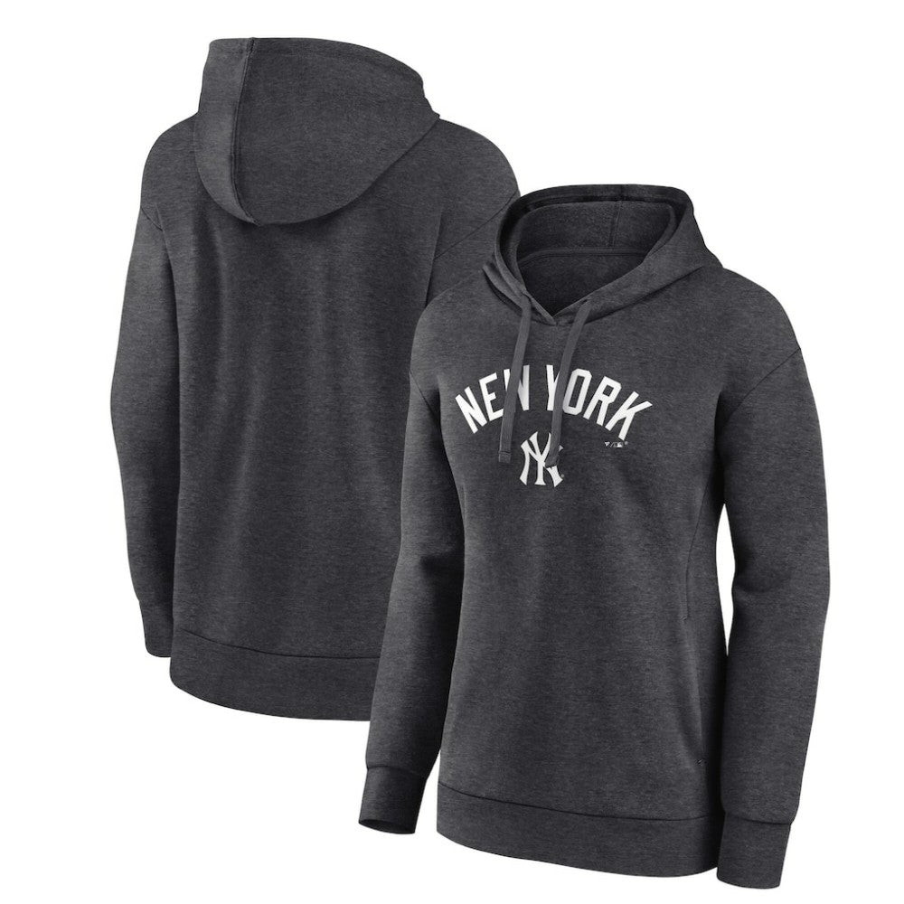 New York Yankees Women's Team Lockup Hoodie Charcoal