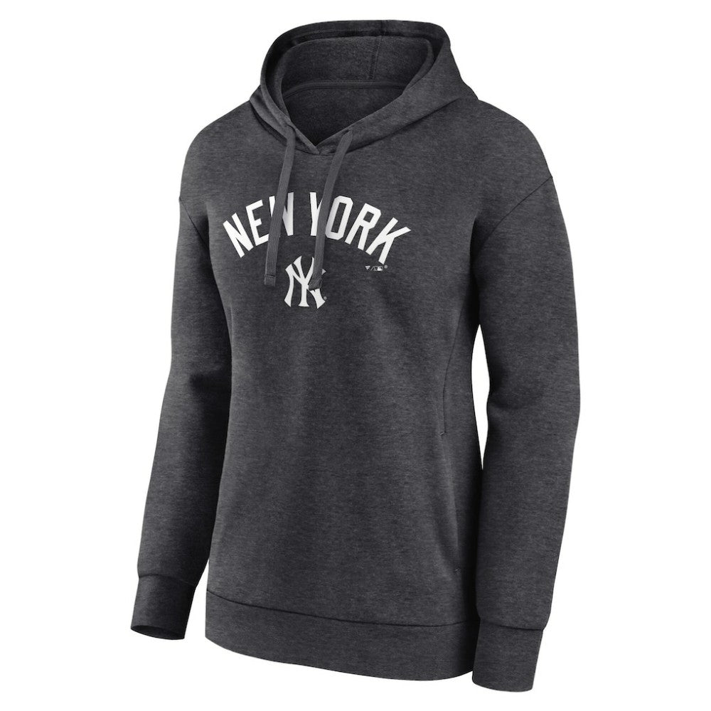 New York Yankees Women's Team Lockup Hoodie Charcoal