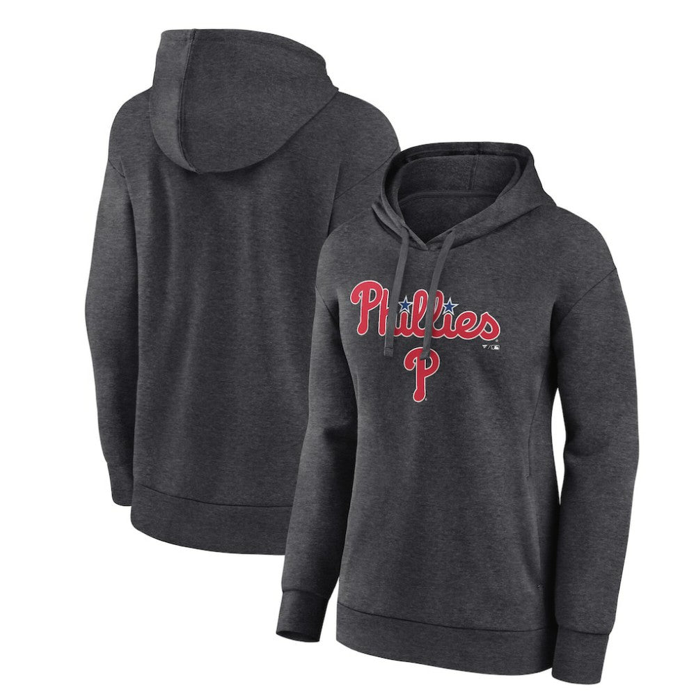 Philadelphia Phillies Women's Team Lockup Hoodie Charcoal