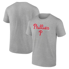 Philadelphia Phillies Team Lockup T-Shirt Heather Gray