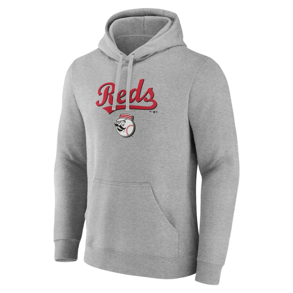 Cincinnati Reds Team Lockup Hoodie Gray