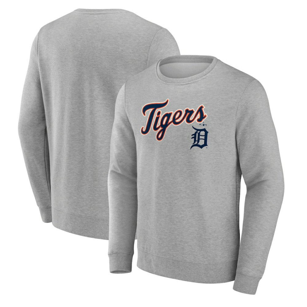 Detroit Tigers Team Lockup Sweatshirt Gray