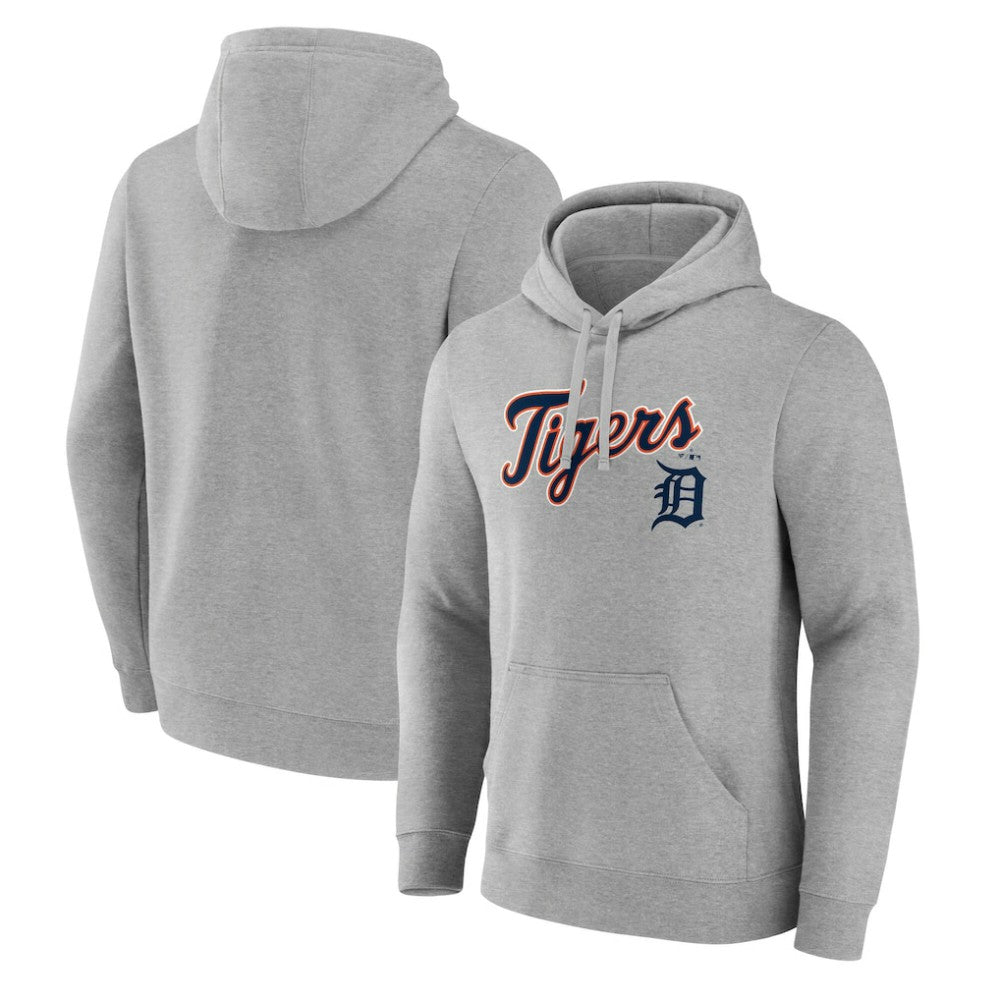 Detroit Tigers Team Lockup Hoodie Gray