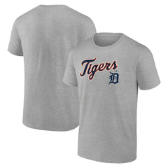 Detroit Tigers Team Lockup T-Shirt Heather Gray
