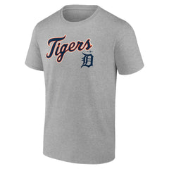 Detroit Tigers Team Lockup T-Shirt Heather Gray
