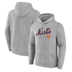 New York Mets Team Lockup Hoodie Gray