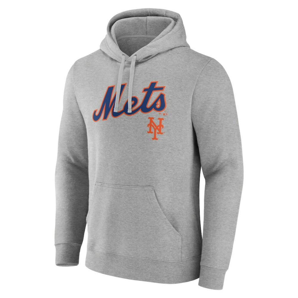 New York Mets Team Lockup Hoodie Gray