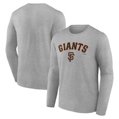 San Francisco Giants Team Lockup Long Sleeve T-Shirt Gray