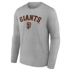 San Francisco Giants Team Lockup Long Sleeve T-Shirt Gray
