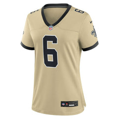 Tyler Shough New Orleans Saints Women's Alternate Game Player Jersey - Gold