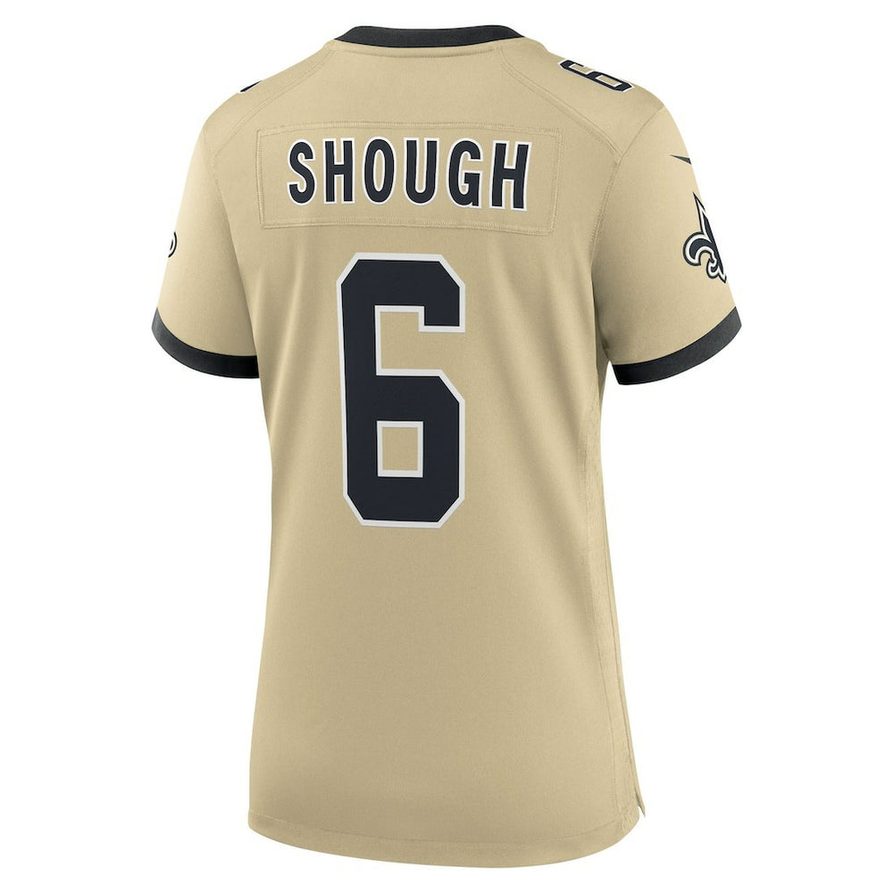 Tyler Shough New Orleans Saints Women's Alternate Game Player Jersey - Gold