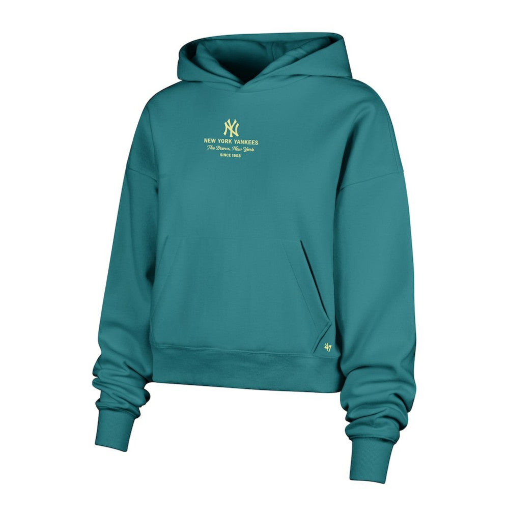 New York Yankees Women's Contemporary Basics Anderson Foundation Hoodie Teal | 47 brand