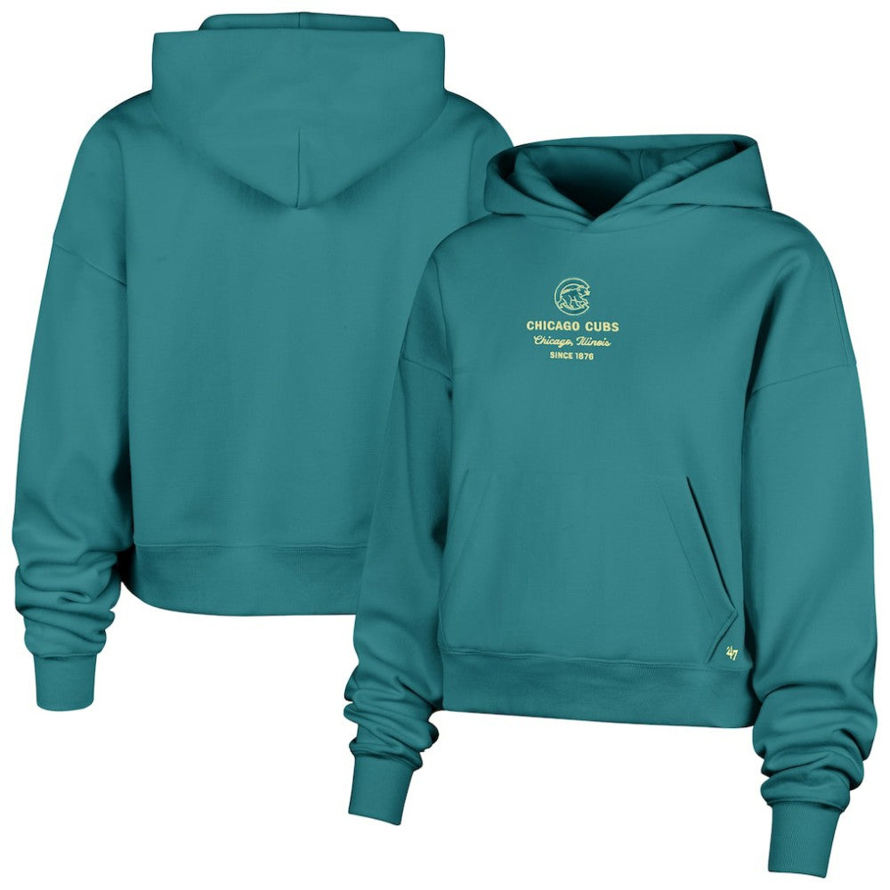Chicago Cubs Women's Contemporary Basics Anderson Foundation Hoodie Teal | 47 brand