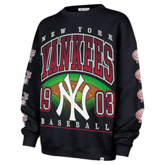 New York Yankees Women's Trendy Team Go Big Oversized Sweatshirt Navy | 47 brand