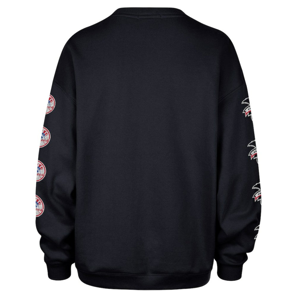 New York Yankees Women's Trendy Team Go Big Oversized Sweatshirt Navy | 47 brand