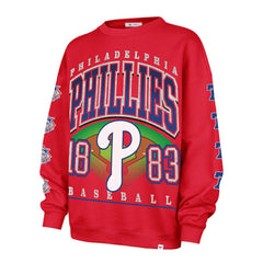 Philadelphia Phillies Women's Trendy Team Go Big Oversized Sweatshirt Red | 47 brand