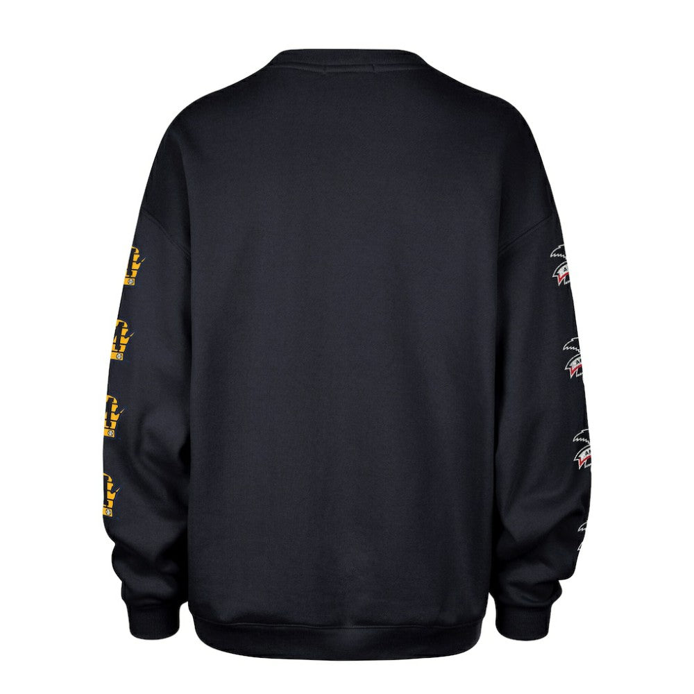 Milwaukee Brewers Women's Trendy Team Go Big Oversized Sweatshirt Navy | 47 brand