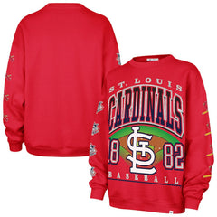 St. Louis Cardinals Women's Trendy Team Go Big Oversized Sweatshirt Red | 47 brand