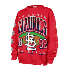 St. Louis Cardinals Women's Trendy Team Go Big Oversized Sweatshirt Red | 47 brand