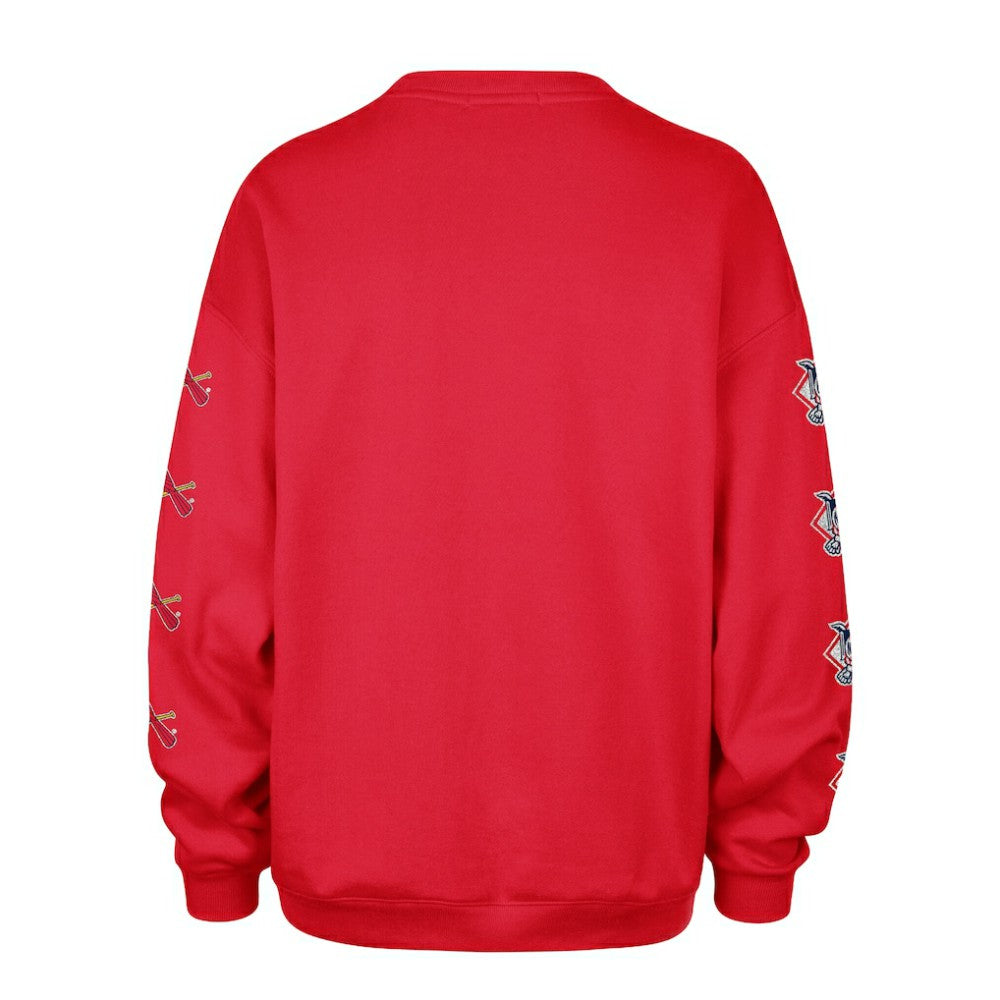 St. Louis Cardinals Women's Trendy Team Go Big Oversized Sweatshirt Red | 47 brand