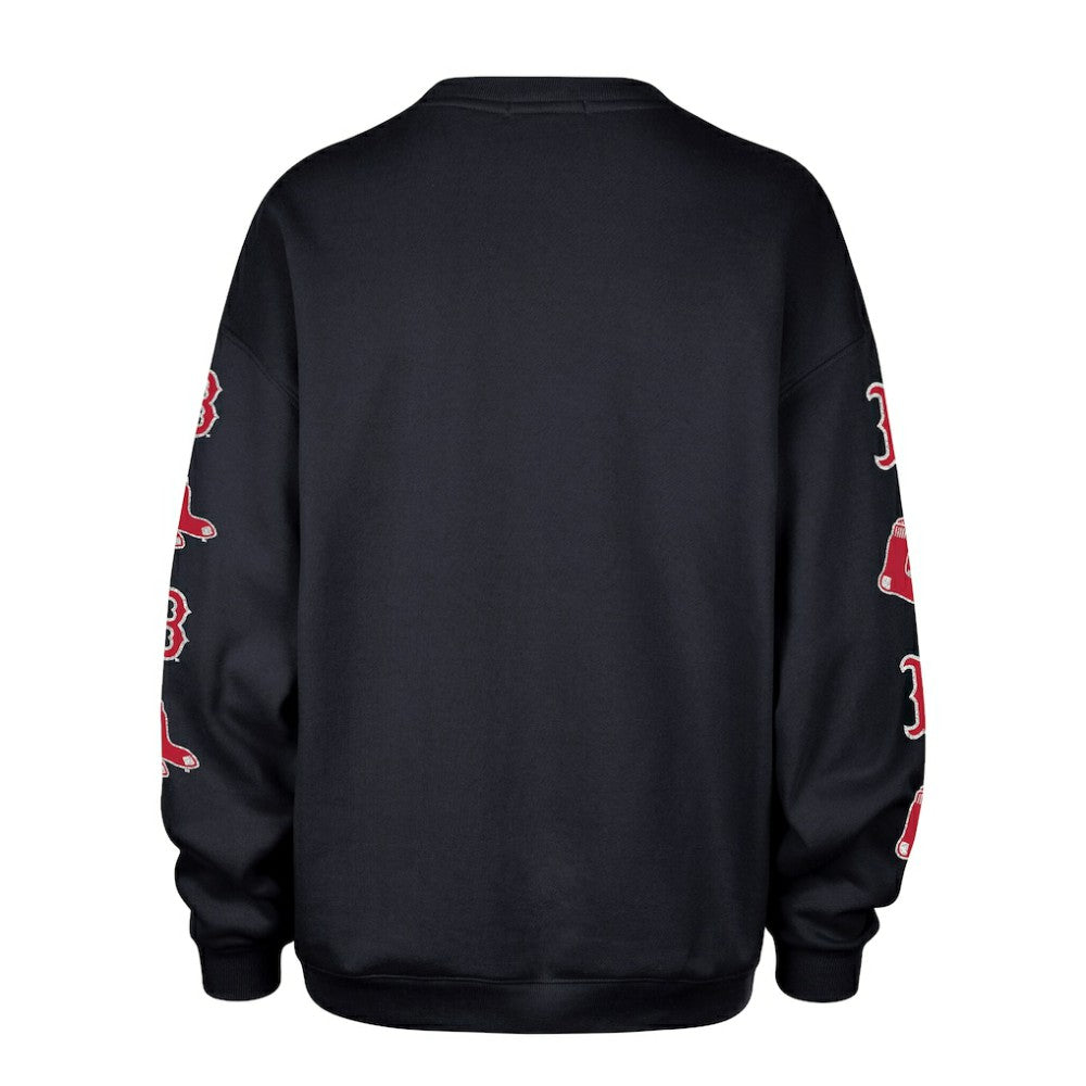Boston Red Sox Women's Trendy Team Go Big Oversized Sweatshirt Black | 47 brand
