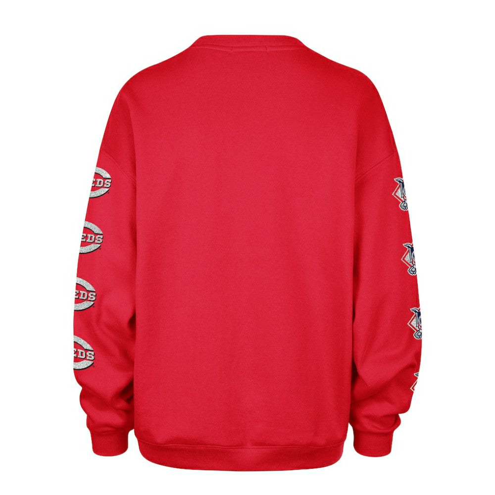 Cincinnati Reds Women's Trendy Team Go Big Oversized Sweatshirt Red | 47 brand