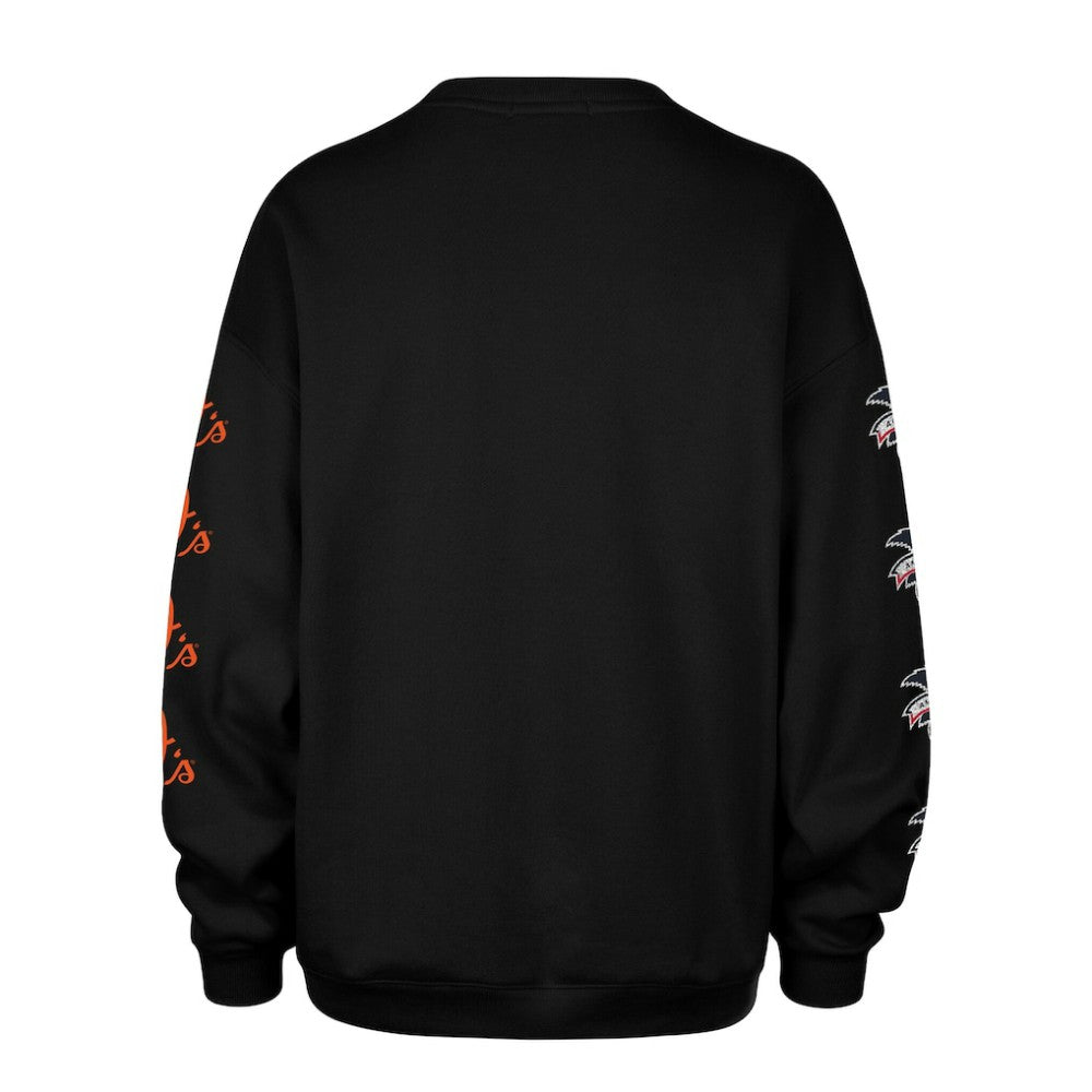 Baltimore Orioles Women's Trendy Team Go Big Oversized Sweatshirt Black | 47 brand