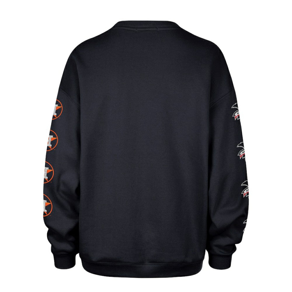 Houston Astros Women's Trendy Team Go Big Oversized Sweatshirt Navy | 47 brand