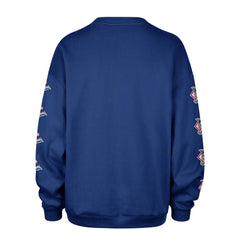 Los Angeles Dodgers Women's Trendy Team Go Big Oversized Sweatshirt Royal | 47 brand