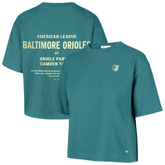 Baltimore Orioles Women's Contemporary Basics Leon City T-Shirt Teal | 47 brand
