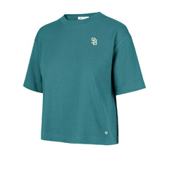 San Diego Padres Women's Contemporary Basics Leon City T-Shirt Teal | 47 brand