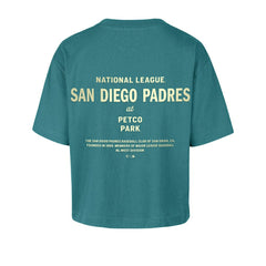 San Diego Padres Women's Contemporary Basics Leon City T-Shirt Teal | 47 brand