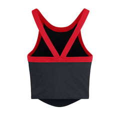 Atlanta Braves Women's Trendy Team Rally Sporty Cropped Racerback Tank Top Black | 47 brand