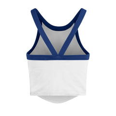 Los Angeles Dodgers Women's Trendy Team Rally Sporty Cropped Racerback Tank Top White | 47 brand