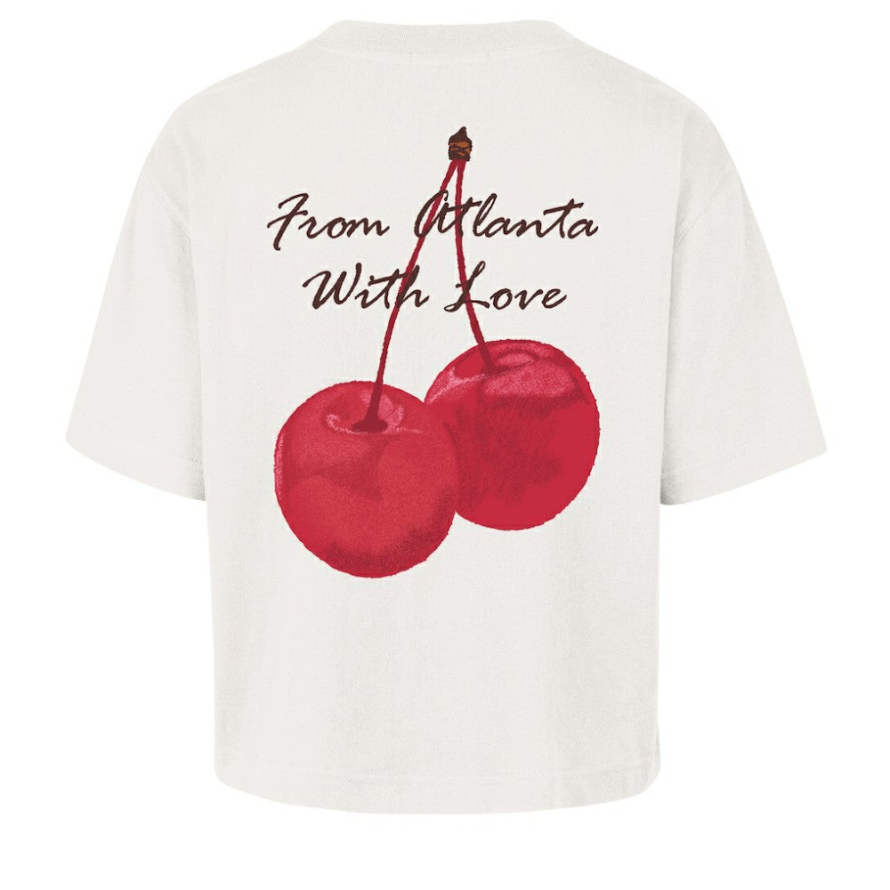Atlanta Braves Women's Love Letter Reed City T-Shirt Cream | 47 brand