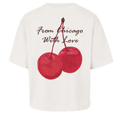 Chicago Cubs Women's Love Letter Reed City T-Shirt Cream | 47 brand