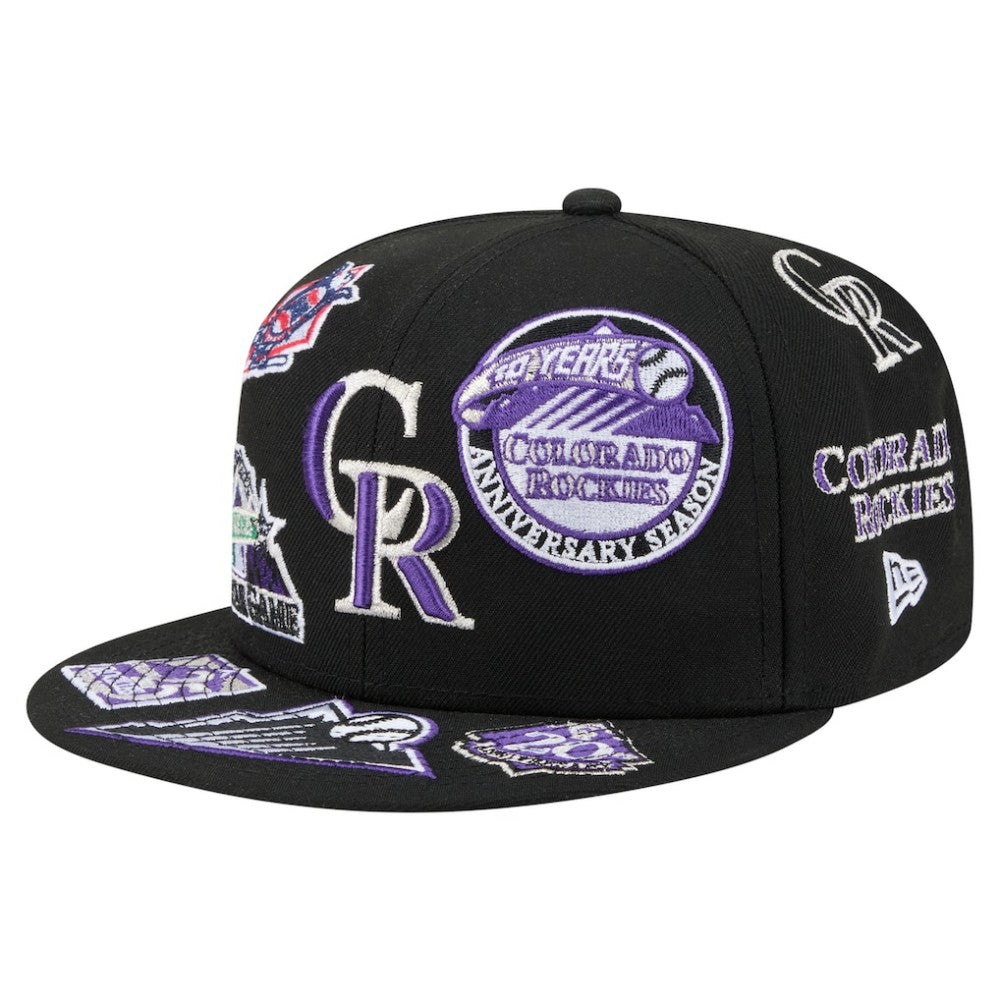 Colorado Rockies All Over 59FIFTY Fitted Hat Black | New Era