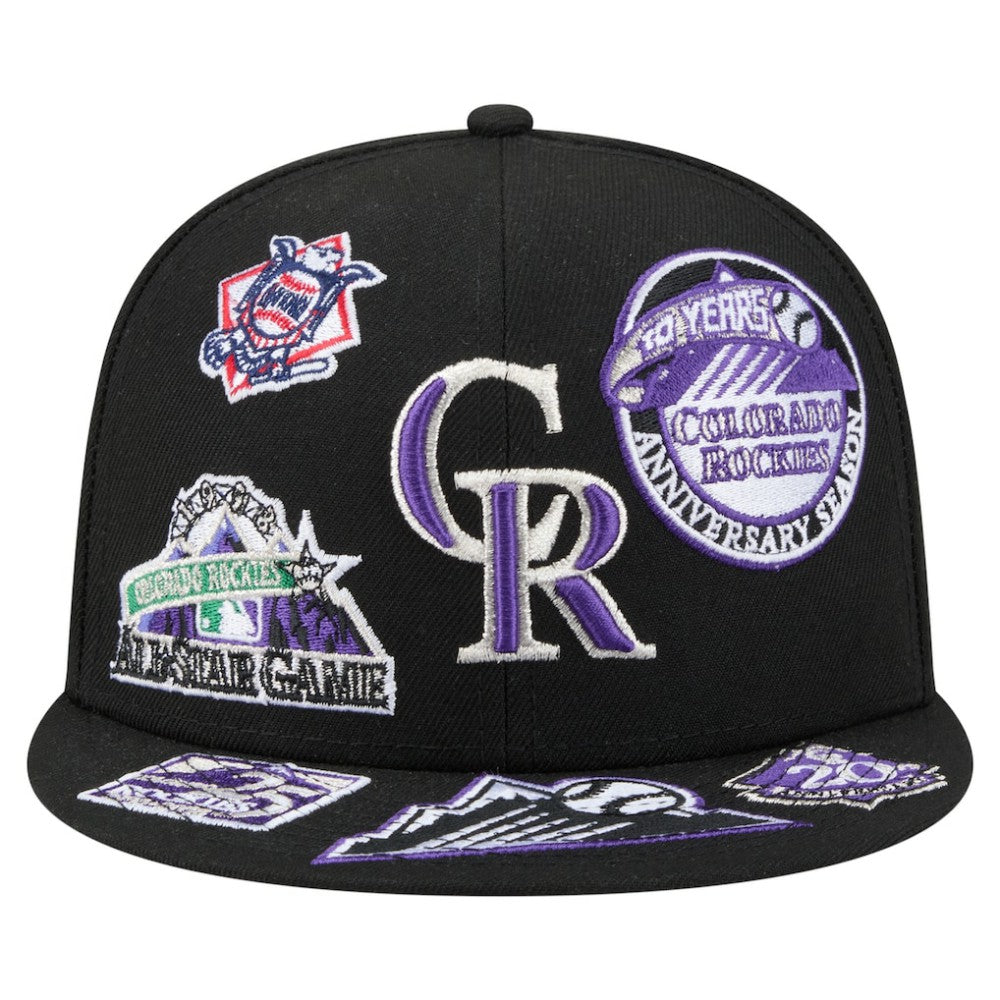 Colorado Rockies All Over 59FIFTY Fitted Hat Black | New Era