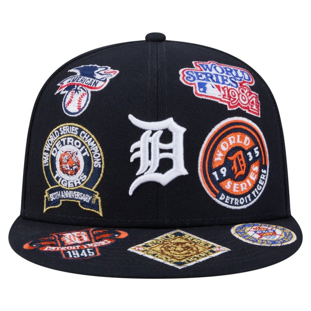 Detroit Tigers All Over 59FIFTY Fitted Hat Navy | New Era
