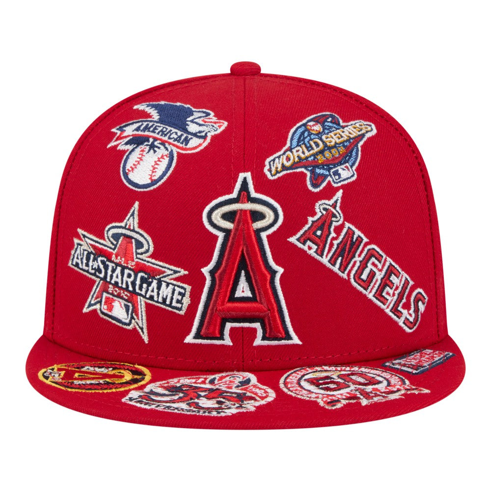 Los Angeles Angels All Over 59FIFTY Fitted Hat Red | New Era