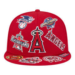Los Angeles Angels All Over 59FIFTY Fitted Hat Red | New Era