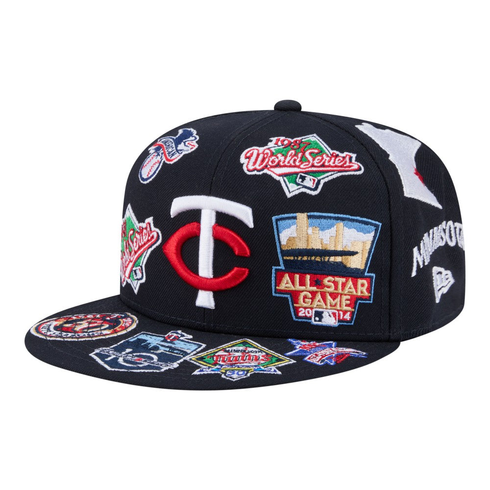 Minnesota Twins All Over 59FIFTY Fitted Hat Navy | New Era