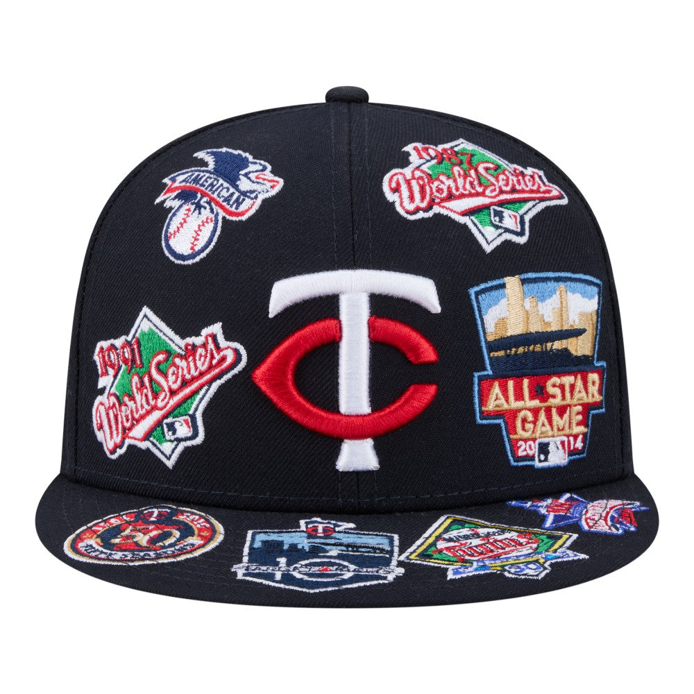 Minnesota Twins All Over 59FIFTY Fitted Hat Navy | New Era
