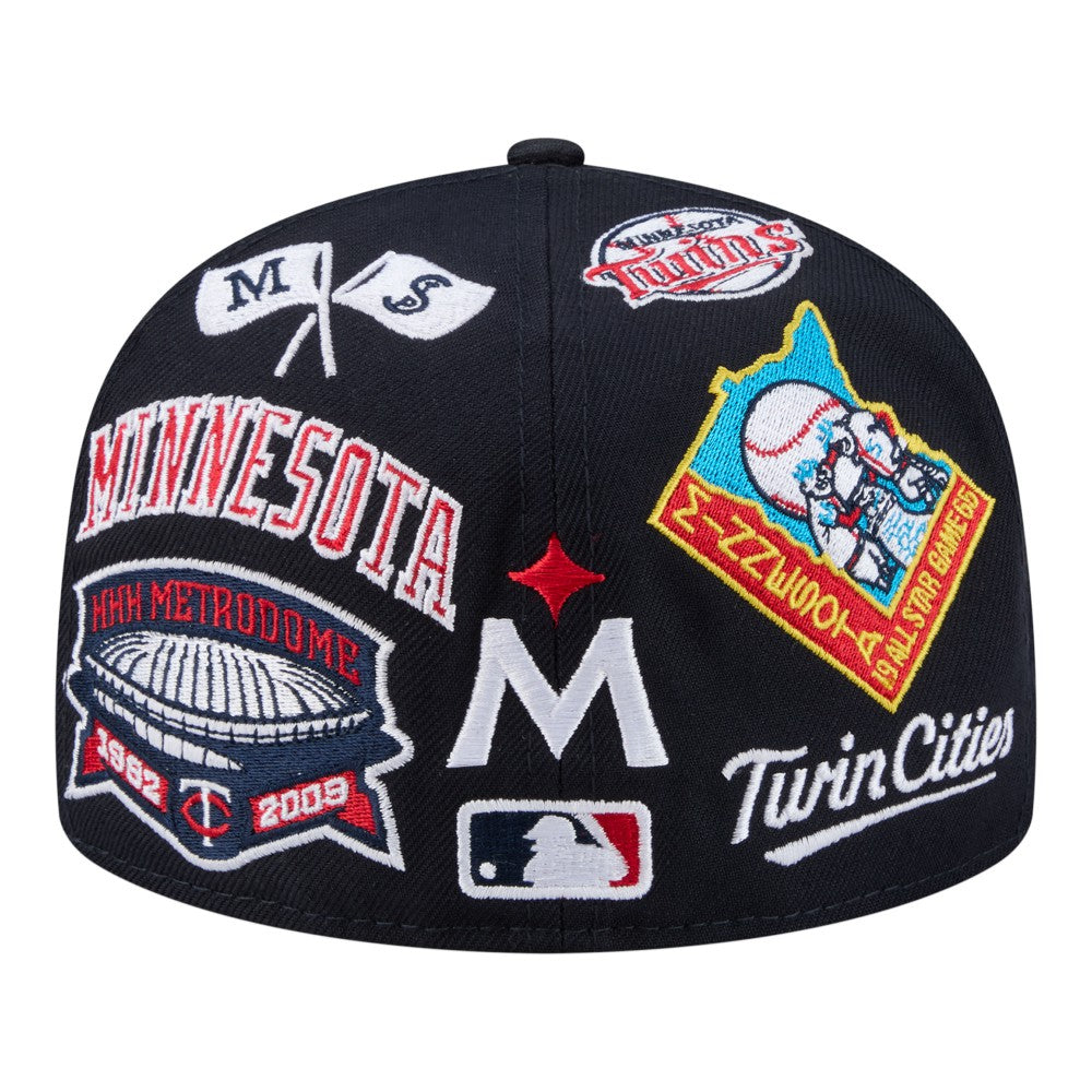 Minnesota Twins All Over 59FIFTY Fitted Hat Navy | New Era