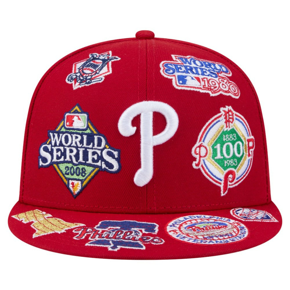 Philadelphia Phillies All Over 59FIFTY Fitted Hat Red | New Era