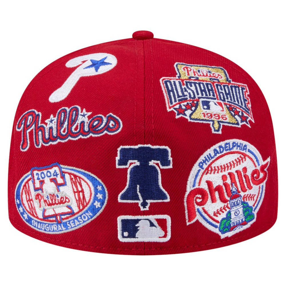 Philadelphia Phillies All Over 59FIFTY Fitted Hat Red | New Era