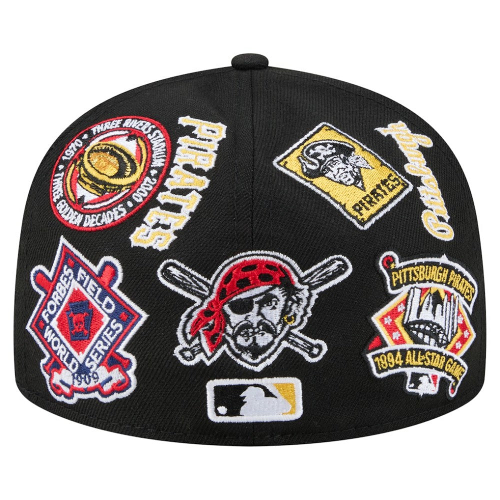 Pittsburgh Pirates All Over 59FIFTY Fitted Hat Black | New Era