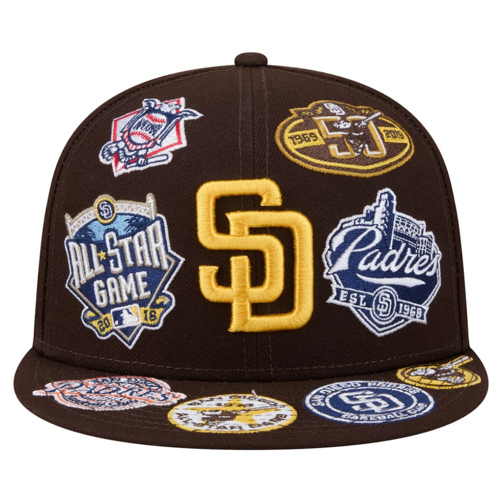 San Diego Padres All Over 59FIFTY Fitted Hat Brown | New Era