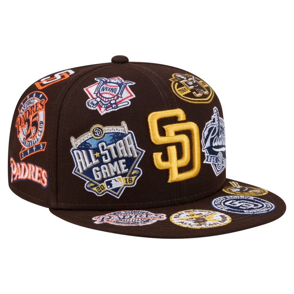San Diego Padres All Over 59FIFTY Fitted Hat Brown | New Era